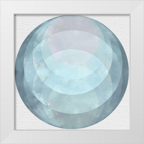 Day Circles White Modern Wood Framed Art Print by McCavitt, Naomi