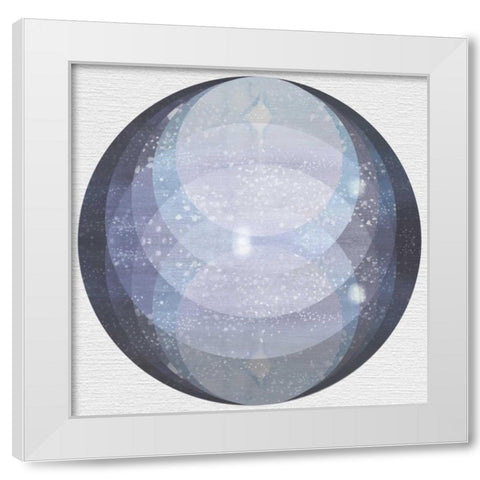 Night Circles White Modern Wood Framed Art Print by McCavitt, Naomi