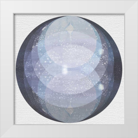 Night Circles White Modern Wood Framed Art Print by McCavitt, Naomi