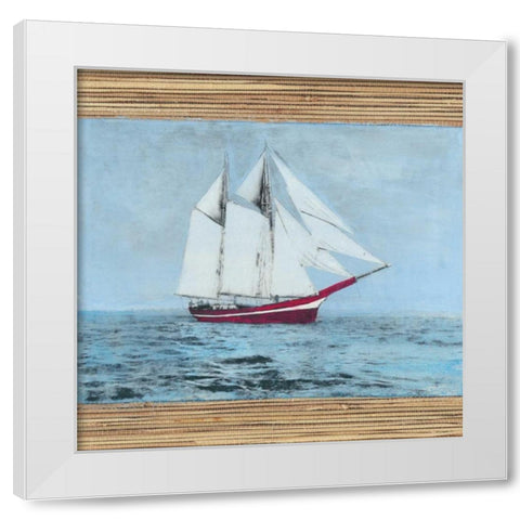 Seagrass Nautical I White Modern Wood Framed Art Print by McCavitt, Naomi