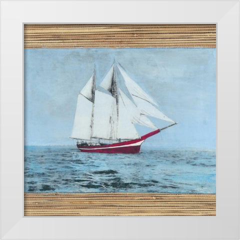 Seagrass Nautical I White Modern Wood Framed Art Print by McCavitt, Naomi