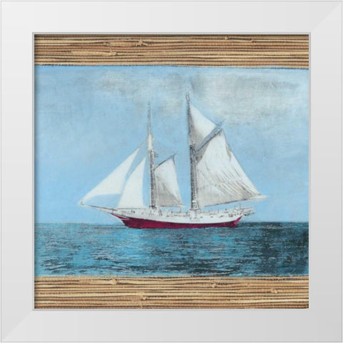 Seagrass Nautical II White Modern Wood Framed Art Print by McCavitt, Naomi