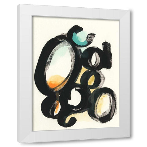 Cellular Structure I White Modern Wood Framed Art Print by Vess, June Erica