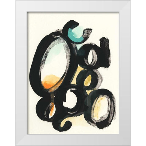 Cellular Structure I White Modern Wood Framed Art Print by Vess, June Erica