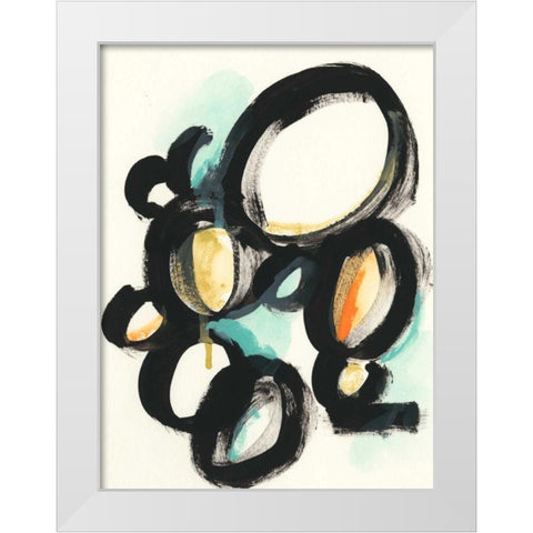 Cellular Structure IV White Modern Wood Framed Art Print by Vess, June Erica