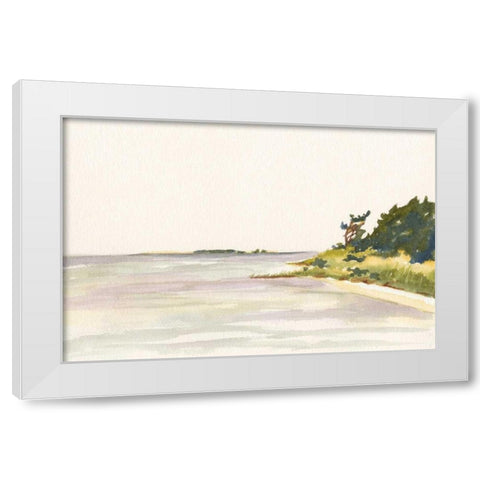 Solitary Coastline I White Modern Wood Framed Art Print by Miller, Dianne