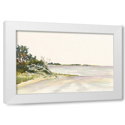 Solitary Coastline II White Modern Wood Framed Art Print by Miller, Dianne
