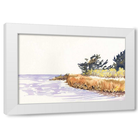 Solitary Coastline III White Modern Wood Framed Art Print by Miller, Dianne