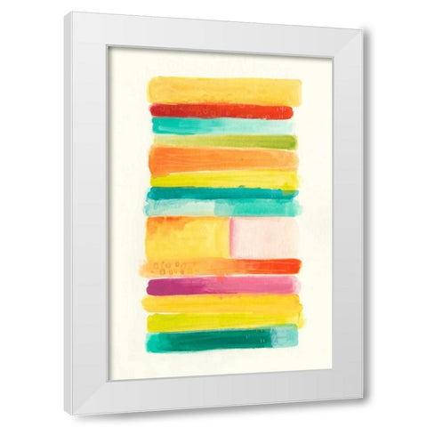 Layer Cake I White Modern Wood Framed Art Print by Vess, June Erica
