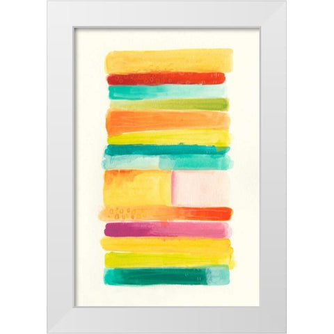 Layer Cake I White Modern Wood Framed Art Print by Vess, June Erica
