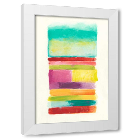 Layer Cake III White Modern Wood Framed Art Print by Vess, June Erica