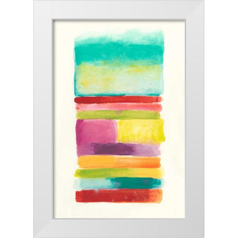 Layer Cake III White Modern Wood Framed Art Print by Vess, June Erica