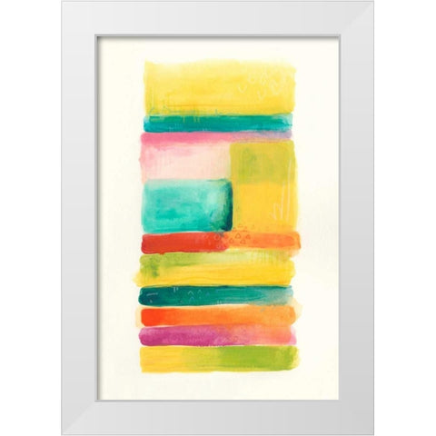 Layer Cake IV White Modern Wood Framed Art Print by Vess, June Erica