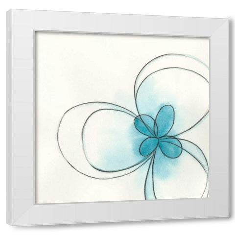 Floral Gesture II White Modern Wood Framed Art Print by Vess, June Erica