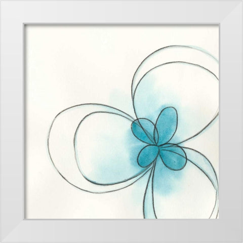 Floral Gesture II White Modern Wood Framed Art Print by Vess, June Erica