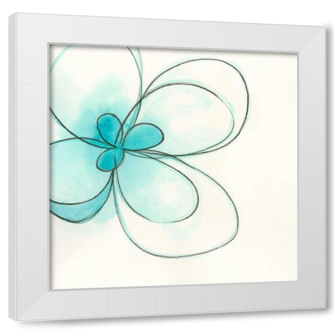 Floral Gesture III White Modern Wood Framed Art Print by Vess, June Erica