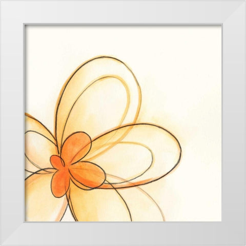 Floral Gesture IV White Modern Wood Framed Art Print by Vess, June Erica