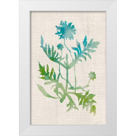 Watercolor Plants III White Modern Wood Framed Art Print by McCavitt, Naomi