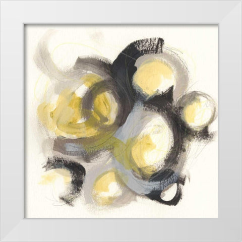 Neutron I White Modern Wood Framed Art Print by Vess, June Erica