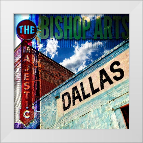 Bishop Art - Dallas White Modern Wood Framed Art Print by Jasper, Sisa