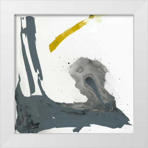 Minimal V White Modern Wood Framed Art Print by Jasper, Sisa