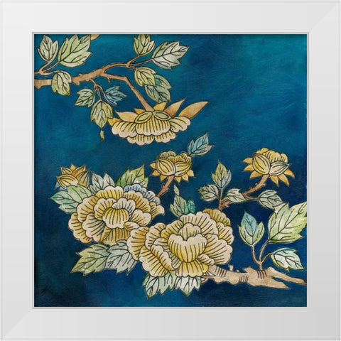 Eastern Floral II White Modern Wood Framed Art Print by Meagher, Megan