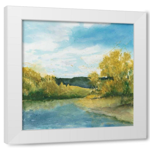 River Sketch II White Modern Wood Framed Art Print by Meagher, Megan