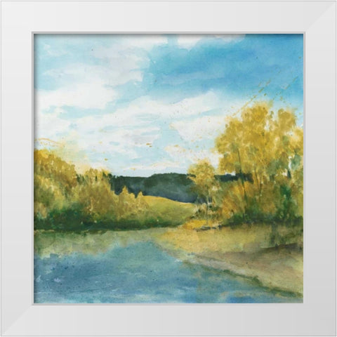 River Sketch II White Modern Wood Framed Art Print by Meagher, Megan