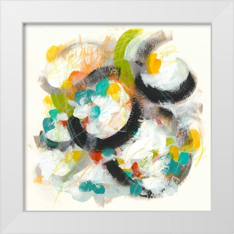 Circular Energy II White Modern Wood Framed Art Print by Vess, June Erica