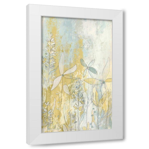 Meadow Fresco I White Modern Wood Framed Art Print by Vess, June Erica