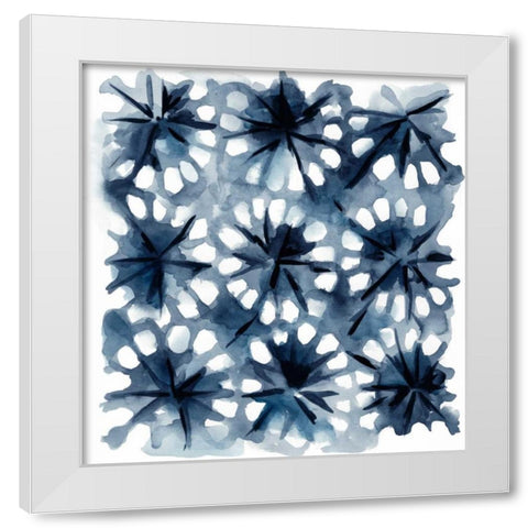 Indigo Study II White Modern Wood Framed Art Print by Zarris, Chariklia