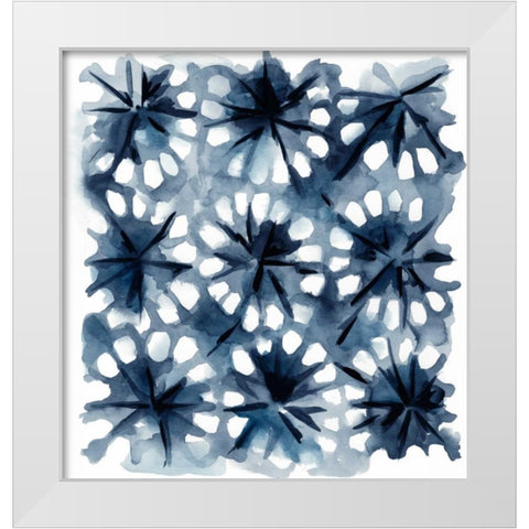 Indigo Study II White Modern Wood Framed Art Print by Zarris, Chariklia