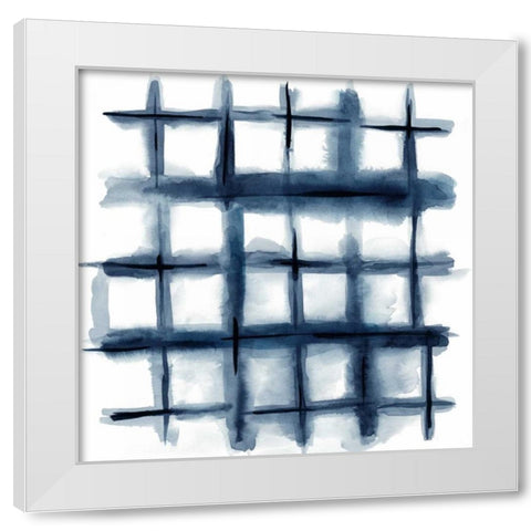 Indigo Study III White Modern Wood Framed Art Print by Zarris, Chariklia