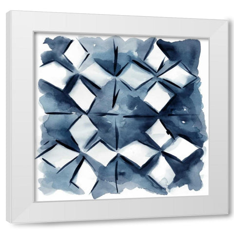 Indigo Study IV White Modern Wood Framed Art Print by Zarris, Chariklia