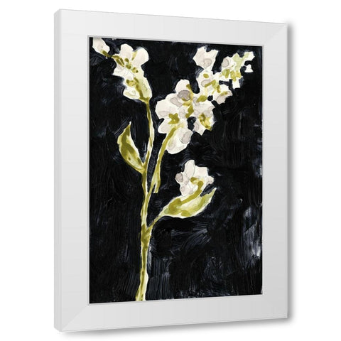 Midnight Phlox II White Modern Wood Framed Art Print by Goldberger, Jennifer