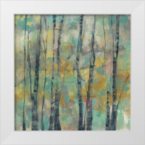 Pastel Arbor II White Modern Wood Framed Art Print by Goldberger, Jennifer
