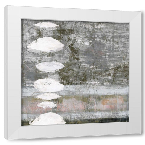 White Orbs II White Modern Wood Framed Art Print by Goldberger, Jennifer