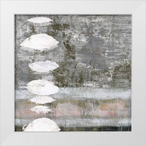White Orbs II White Modern Wood Framed Art Print by Goldberger, Jennifer