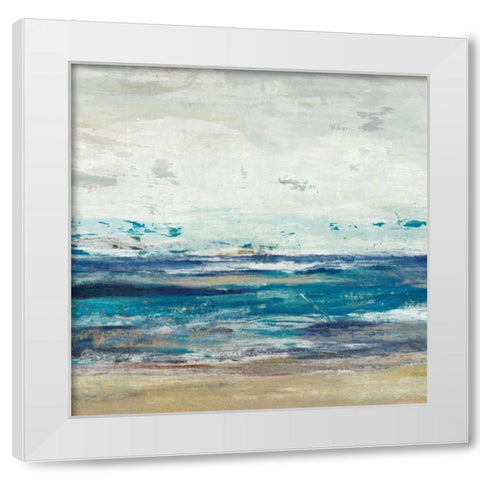 Indigo Horizon I White Modern Wood Framed Art Print by Studio W