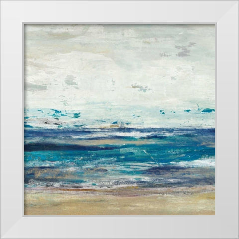 Indigo Horizon I White Modern Wood Framed Art Print by Studio W