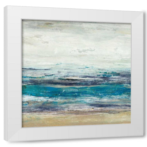 Indigo Horizon II White Modern Wood Framed Art Print by Studio W