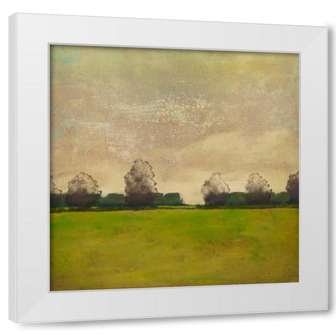 Treeline in the Field II White Modern Wood Framed Art Print by Altug, Mehmet