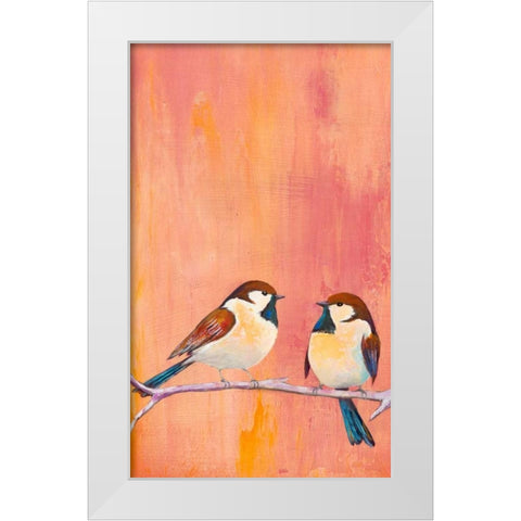 Perch II White Modern Wood Framed Art Print by Altug, Mehmet