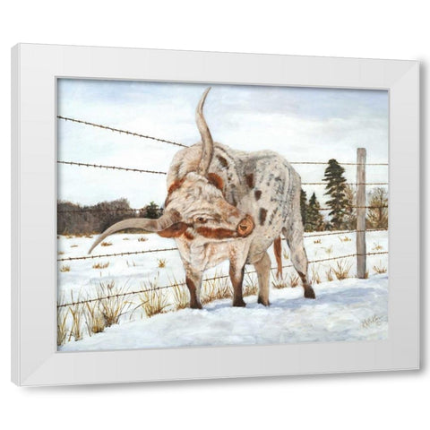 Itchin and a Scratchin I White Modern Wood Framed Art Print by Winkler, Kathy