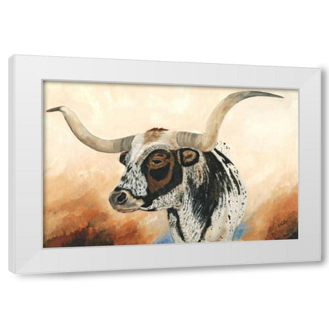 Wow II White Modern Wood Framed Art Print by Winkler, Kathy