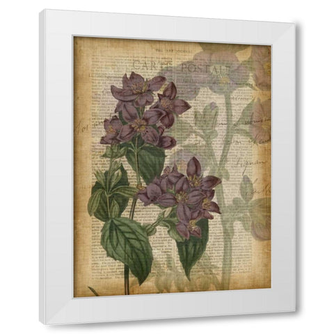 Fuchsia Flowers II White Modern Wood Framed Art Print by Studio W