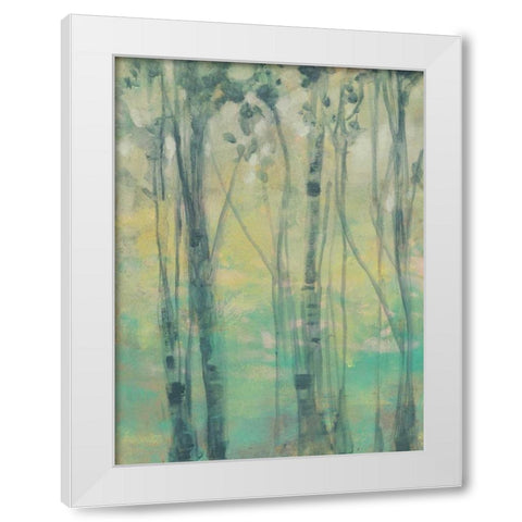 The Light in the Trees I White Modern Wood Framed Art Print by Goldberger, Jennifer