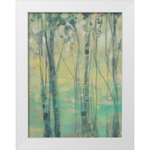 The Light in the Trees I White Modern Wood Framed Art Print by Goldberger, Jennifer
