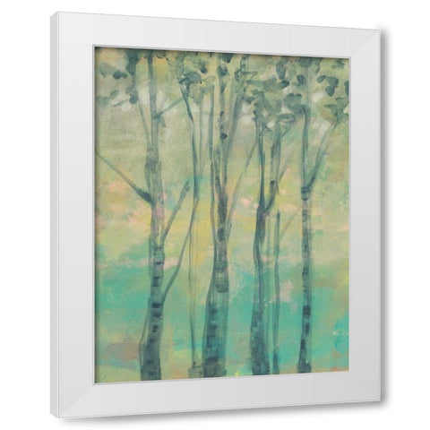 The Light in the Trees II White Modern Wood Framed Art Print by Goldberger, Jennifer