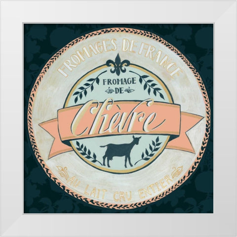 Cheese Label II White Modern Wood Framed Art Print by Popp, Grace